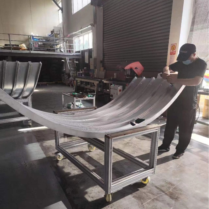 Case of custom aluminum profile frames at an automotive parts factory